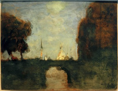 City in Moonlight by Lesser Ury